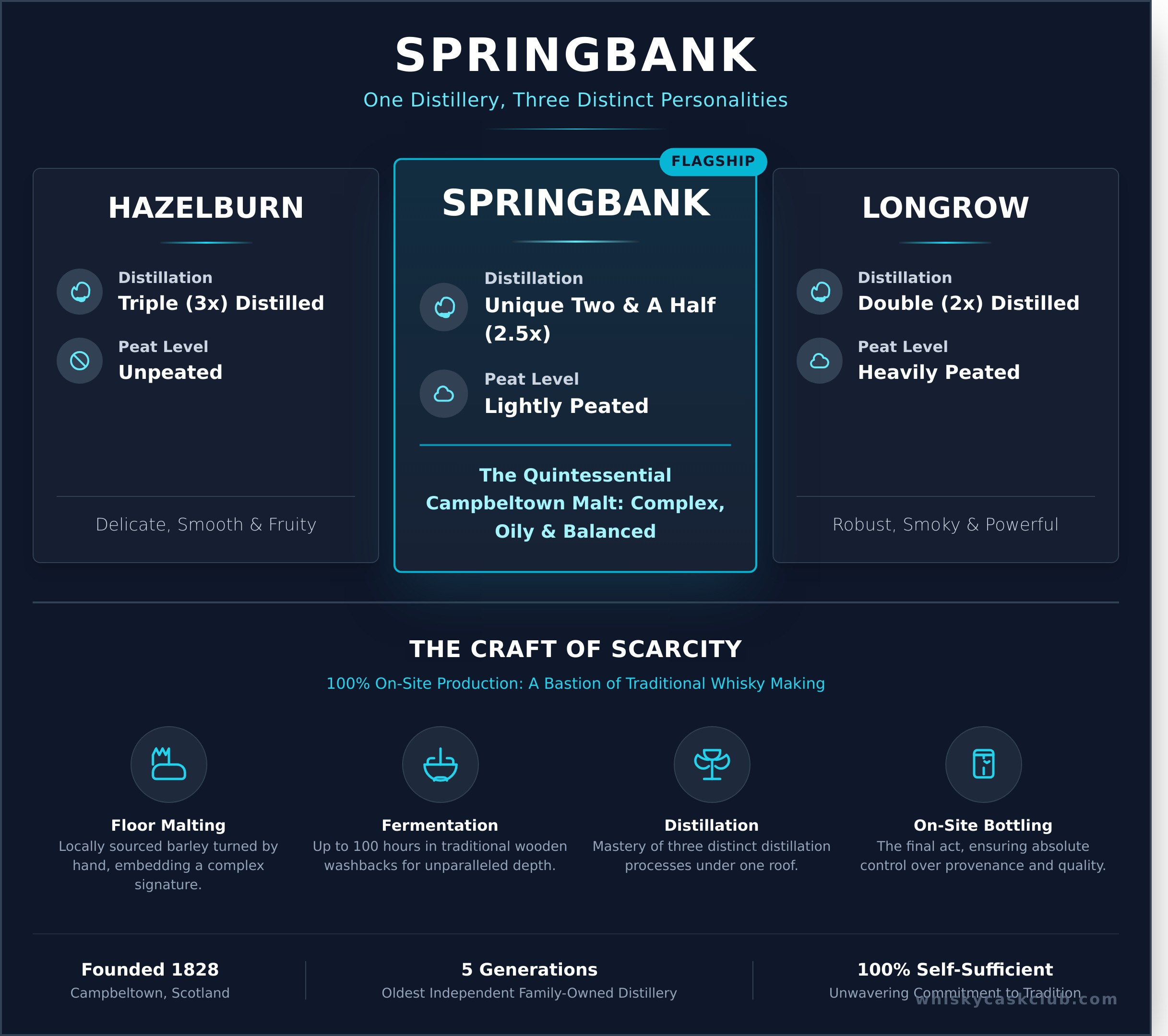 Springbank Distillery: A Guide to Campbeltown’s Cult Classic - Infographic