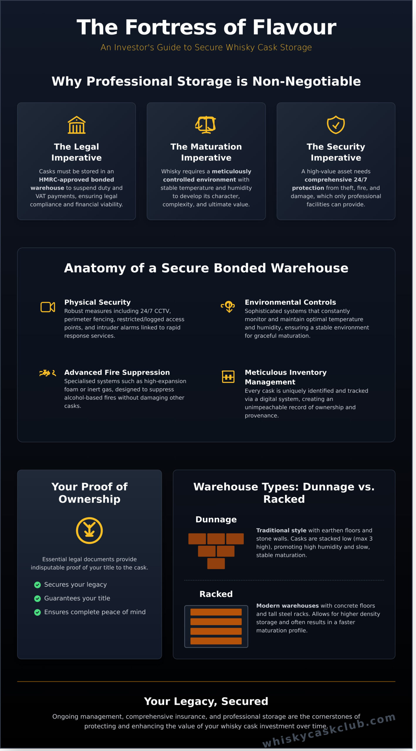 Secure Whisky Cask Storage: The Investor’s Guide to Protecting Your Asset - Infographic