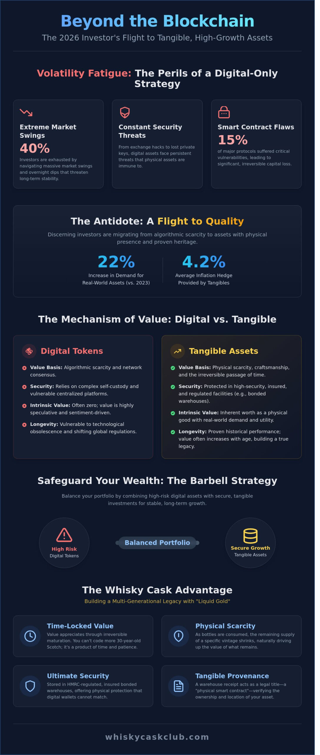 Beyond the Blockchain: 5 Sophisticated Alternatives to Cryptocurrency Investment in 2026 - Infographic