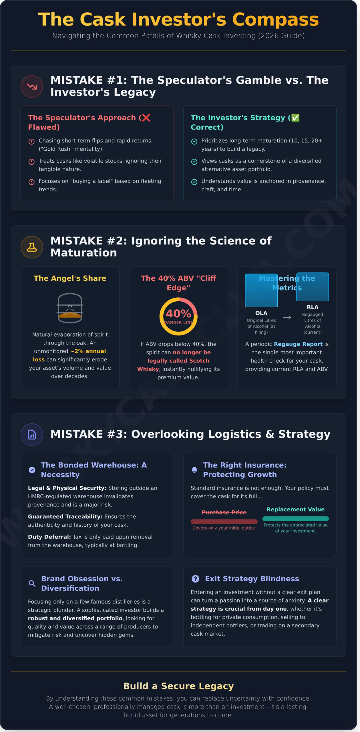 Common Mistakes in Whisky Investing: A 2026 Guide to Protecting Your Legacy - Infographic