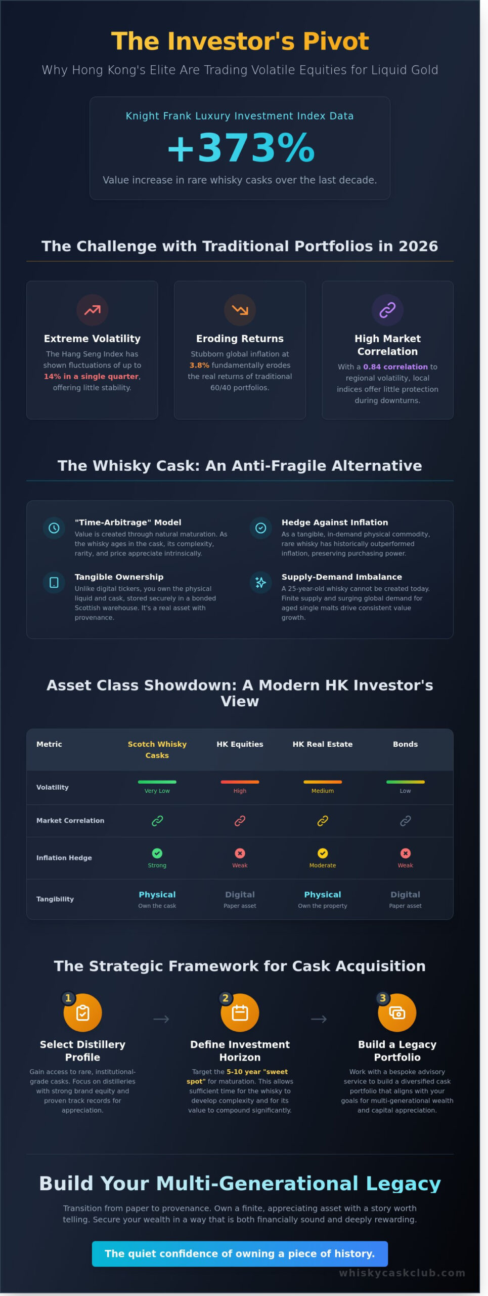 Hong Kong High Net Worth Investments: The Strategic Rise of Whisky Casks in 2026 - Infographic